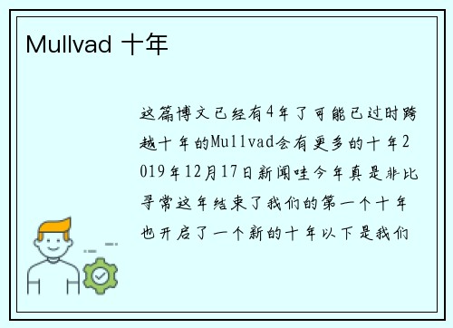 Mullvad 十年 